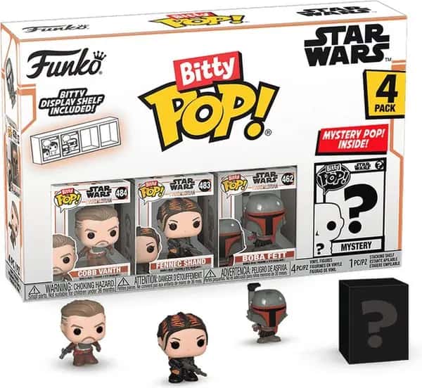 Star Wars: The Mandalorian Funko Bitty Pop! 4-Pack: Cobb Vanth / Fennec Shand / Boba Fett