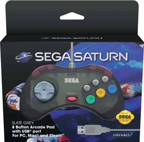 Retro-Bit - SEGA Saturn USB Controller (Slate Grey)