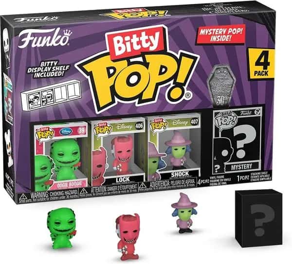 The Nightmare Before Christmas 30th Anniversary Funko Bitty Pop! 4-Pack: Oogie Boogie / Lock / Shock