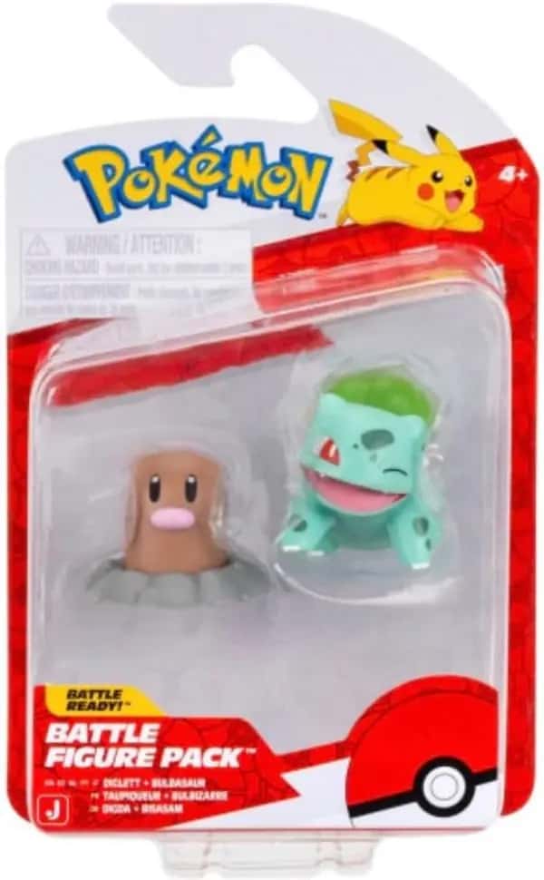 Pokemon Battle Feature Figure - Diglett & Bulbasaur