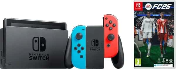 Nintendo Switch Rood/Blauw + EA Sports FC 26