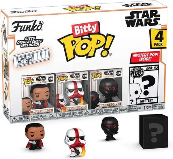Star Wars: The Mandalorian Funko Bitty Pop! 4-Pack: Moff Gideon / Incinerator Stormtrooper / Dark Trooper