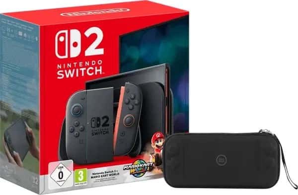 Nintendo Switch 2 + Mario Kart World + BlueBuilt beschermhoes