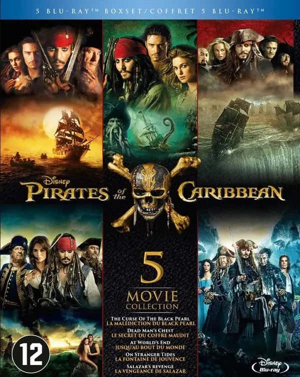 Pirates Of The Caribbean 1 - 5 (Blu-Ray)