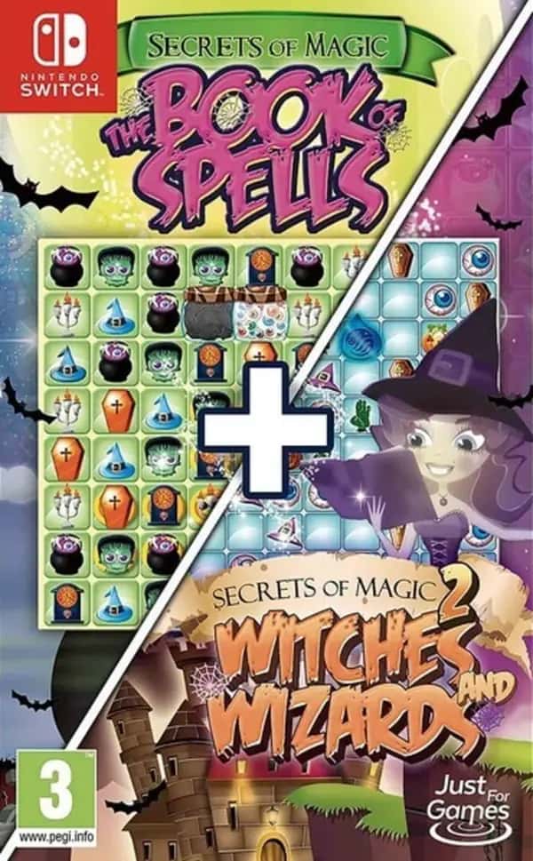 Secrets of Magic 1 & 2 - The Book of Spells + Witches and Wizards (Code in A Box) - Nintendo Switch - Puzzle
