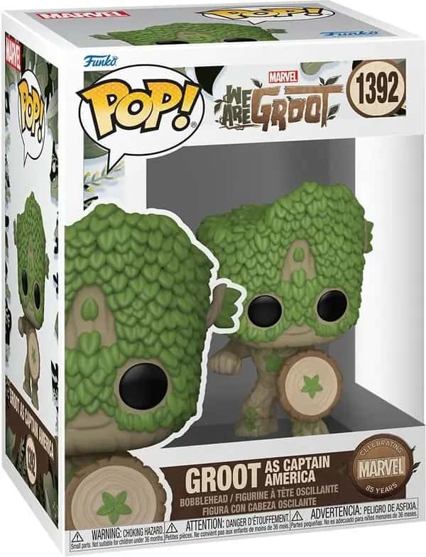 Marvel WAG Funko Pop Vinyl: Groot as Captain America