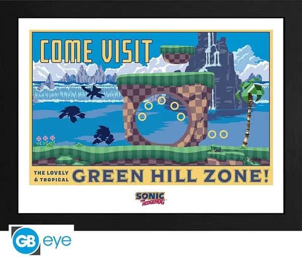Sonic Print - Green Hill Zone (30x40cm)