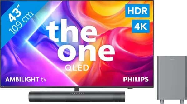 Philips Ambilight 43'' PUS9000 QLED 4K (2025) + Philips TAB6100