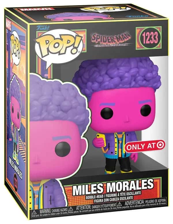 Spider-Man: Across the Spider-Verse Funko Pop Vinyl: Miles Morales (Blacklight)