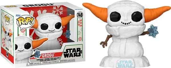 Star Wars the Mandalorian Holiday Funko Pop Vinyl: Grogu Snowman