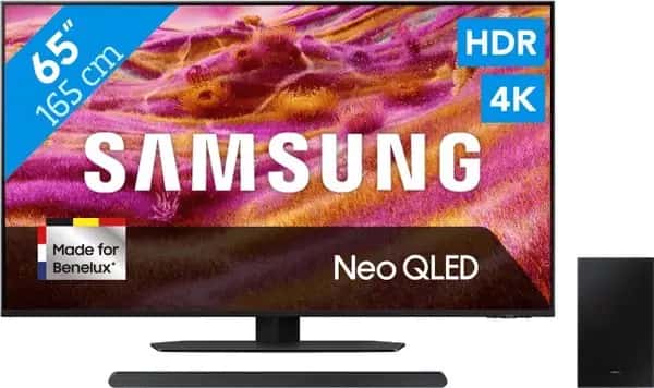 Samsung 65" Neo QLED QN90F 4K (2025) + Samsung HW-S700D Zwart (2024)