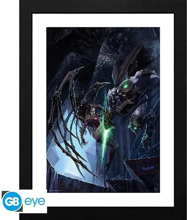 Starcraft Framed Print - Zeratul vs Kerrigan