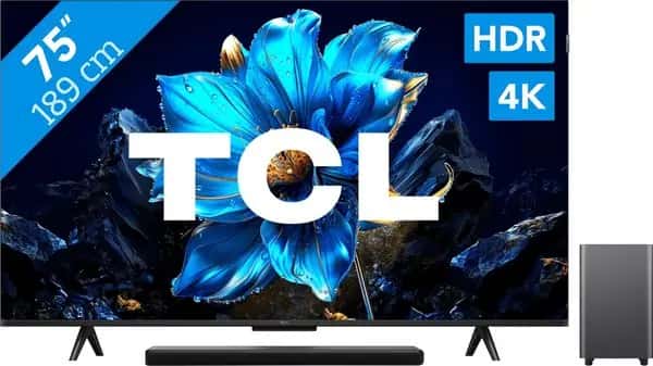 TCL 75" QLED P71K 4K (2025) + TCL S55H 2.1 Soundbar