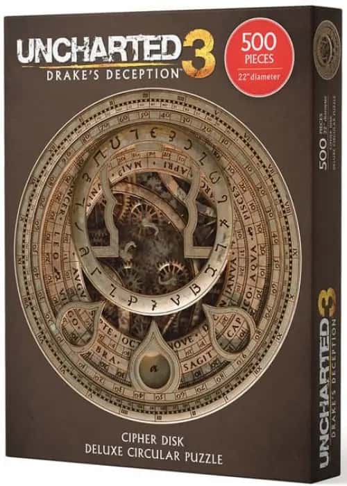 Uncharted 3 - Jigsaw Puzzle Cipher Disk Circular Deluxe (500pcs)