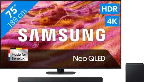 Samsung 75" Neo QLED QN90F 4K (2025) + Samsung HW-QS700F (2025)