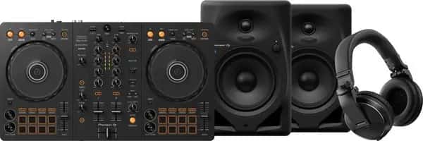 Pioneer DJ DDJ-FLX4 + Pioneer DJ HDJ-X5 Zwart + Pioneer DJ DM-50D-BT Zwart