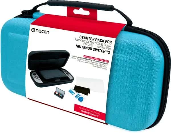 Nacon Switch 2 Starter Pack - Pouch (Blue) + Screen Protector + Game Cases